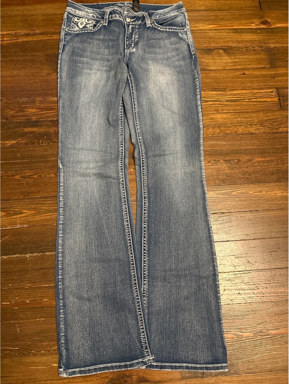 Love Indigo Premium women’s Blue Embroidered Bootcut Jeans Size 12T